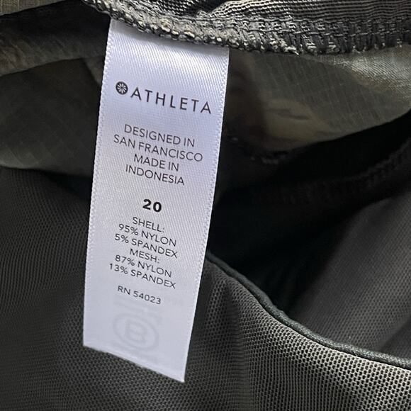 Athleta Trekkie North Printed Women Short Plus Size 20 Green Floral Nylon Active - Picture 5 of 10